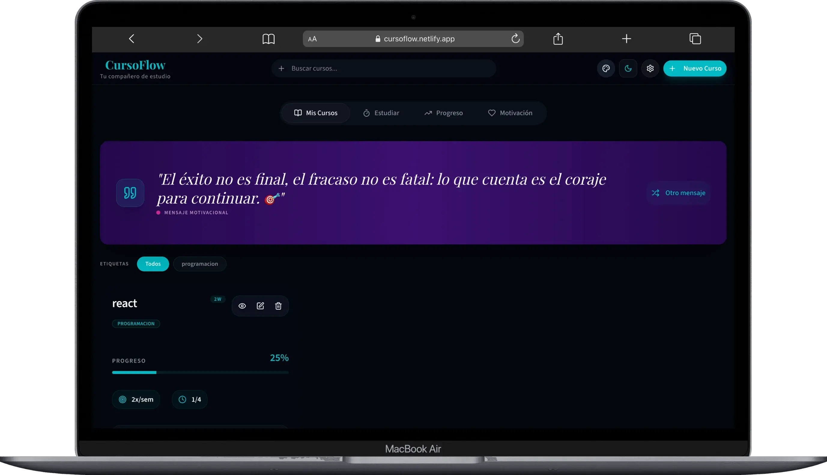 CursoFlow preview