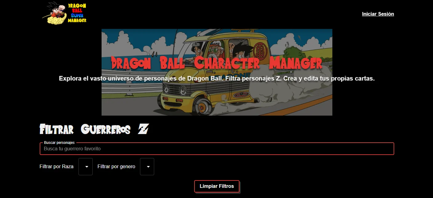 Picture of Dragon ball Manager project